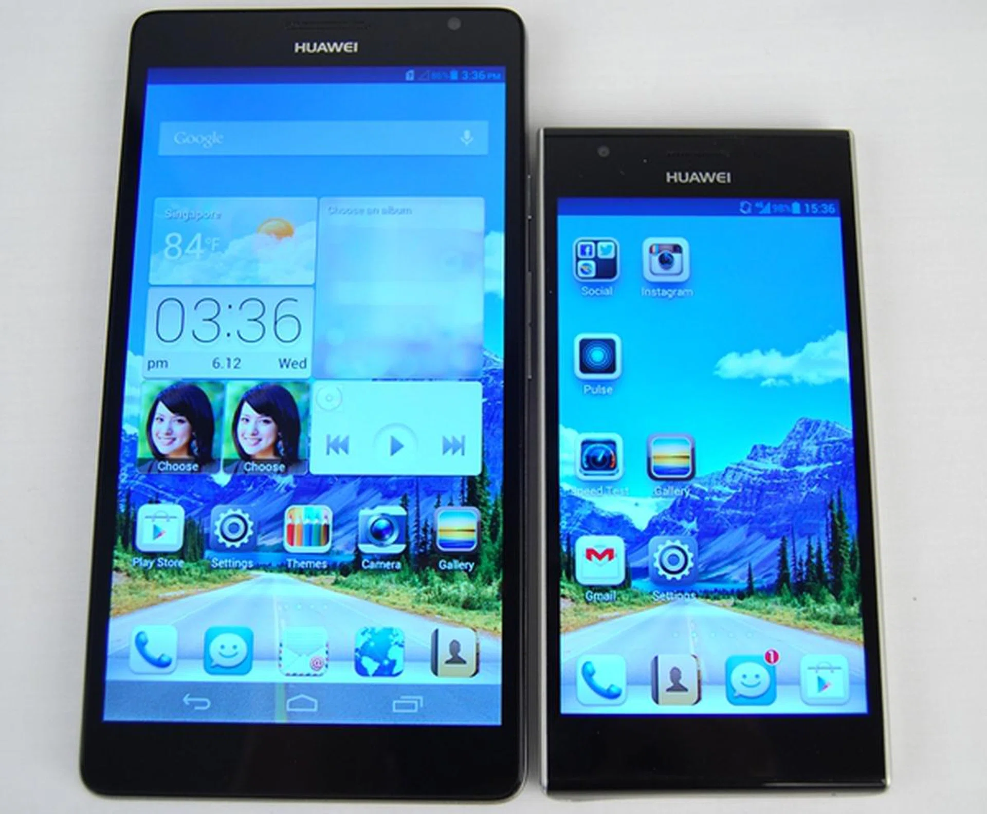 4.7-inch screen size looks so measly when you put it beside the 6.1-inch Huawei Ascend Mate.