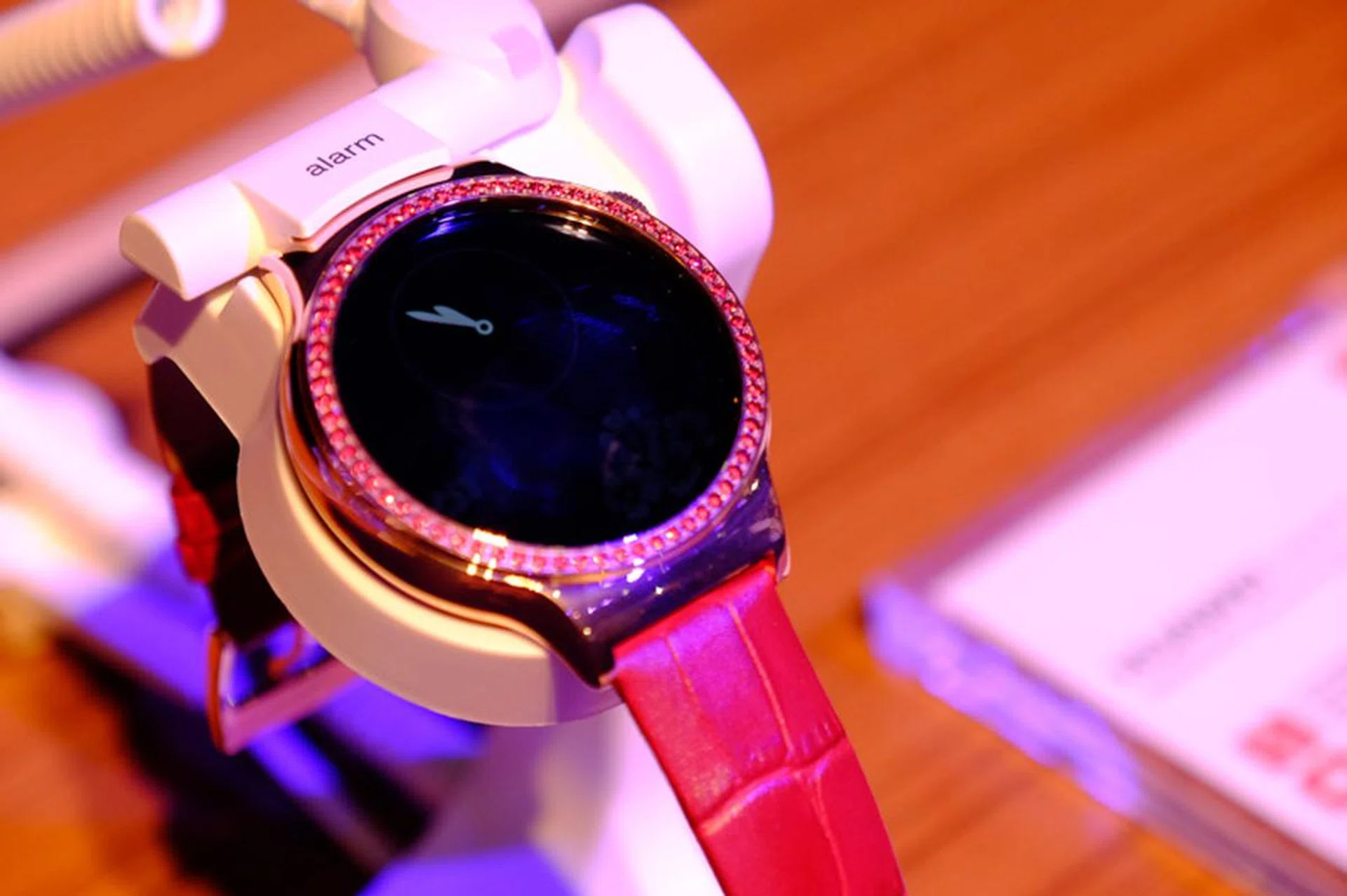 A selection of Huawei smartwatches were out on display. 