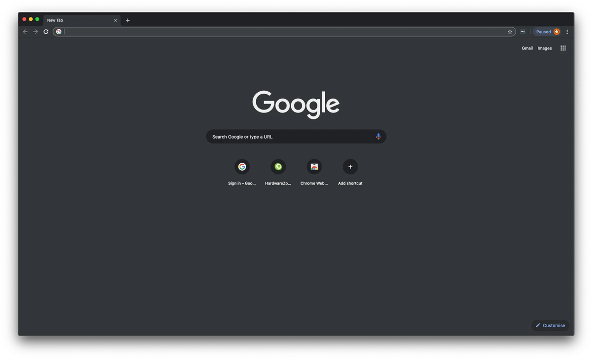 Chrome has a clean interface and looks modern, especially in Dark Mode on macOS.