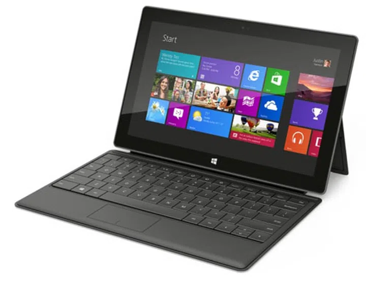 Surface tablet shown here with the Type Cover (Image credit: Microsoft)