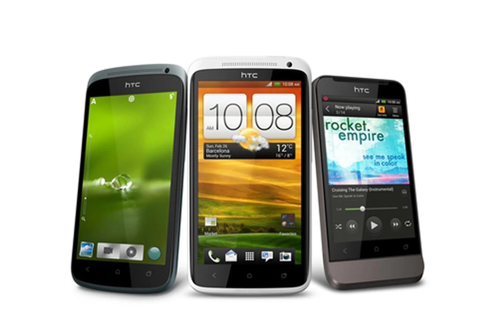 From left to right: HTC One S, HTC One X and HTC One V. Image source: HTC