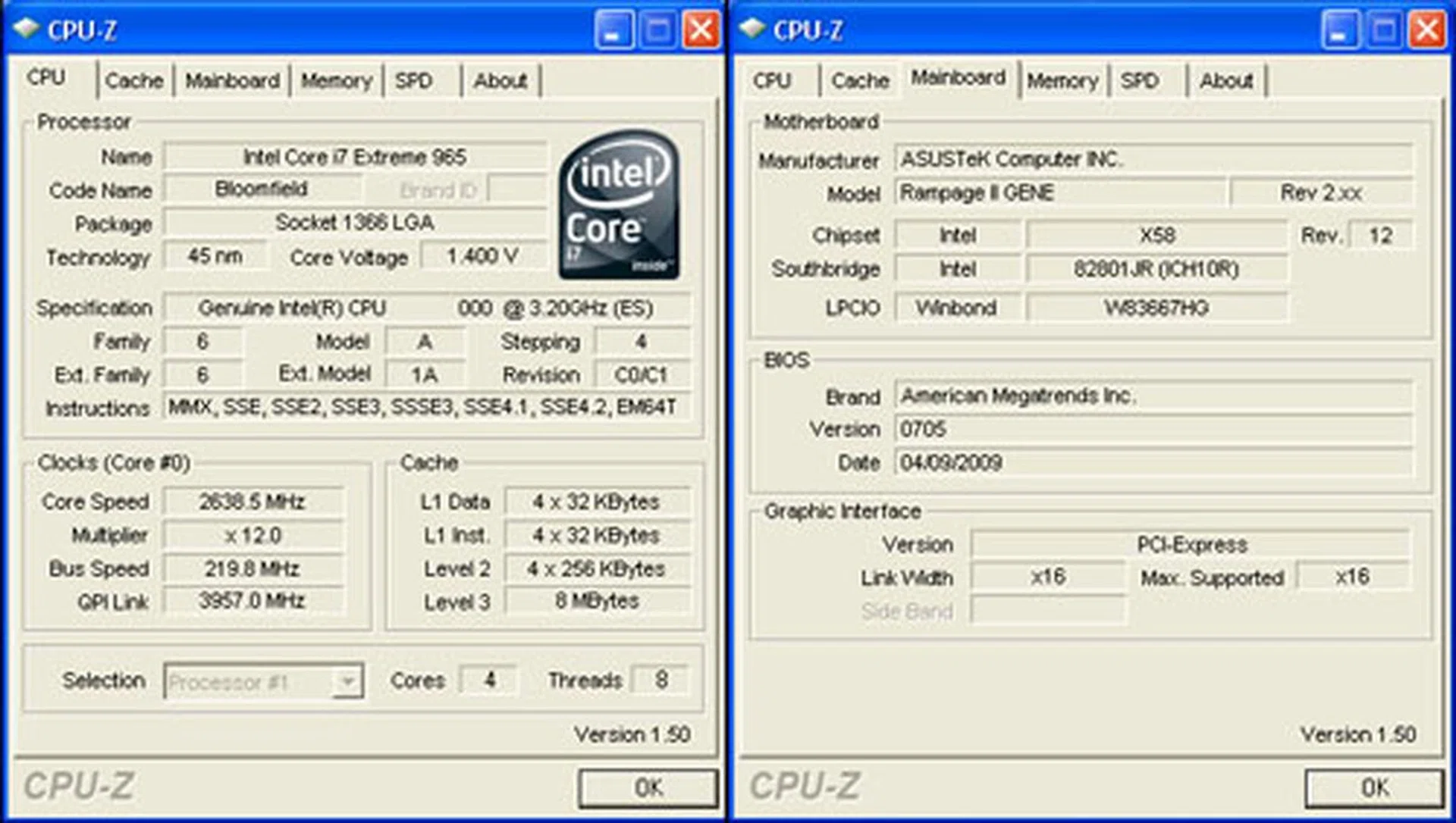 The maximum overclock we got was 220MHz for the base clock, which is more than sufficient for any overclocking attempt. Click for larger image. 