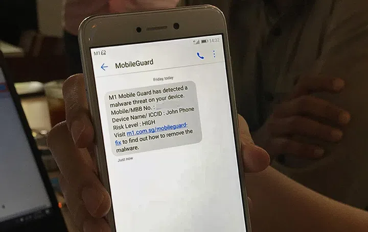 Within 30 seconds Mobile Guard detects malware activity, the user will receive an SMS alert.