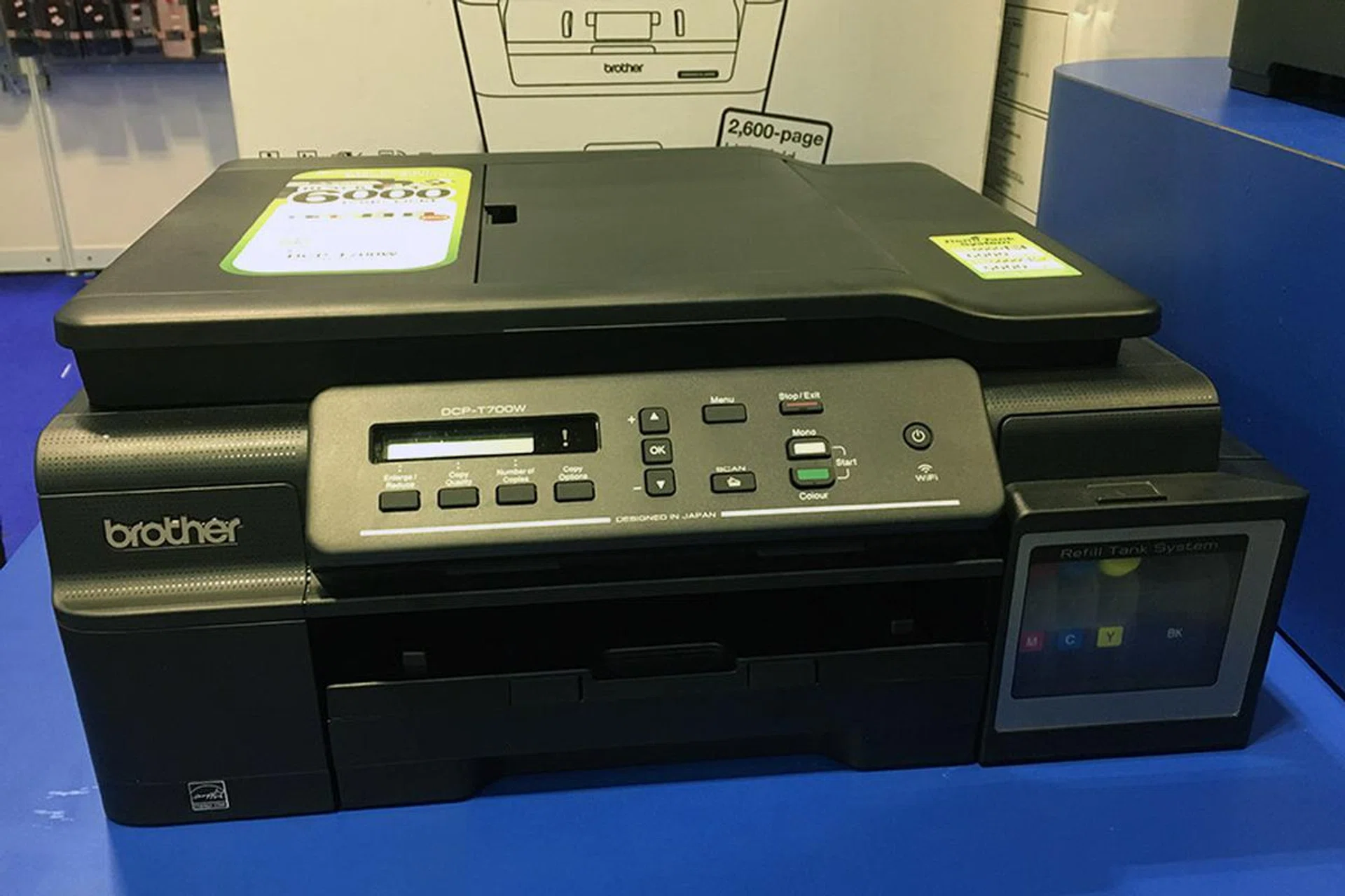 The Brother DCP-T700W is an AIO (print, copy, scan) printer that uses an refill ink tank system. It has a 20-sheet ADF and supports wireless networking. 2 x 6,000-page yield black ink bottles are already included in the box. Going for $368, with free $30 shopping voucher.
