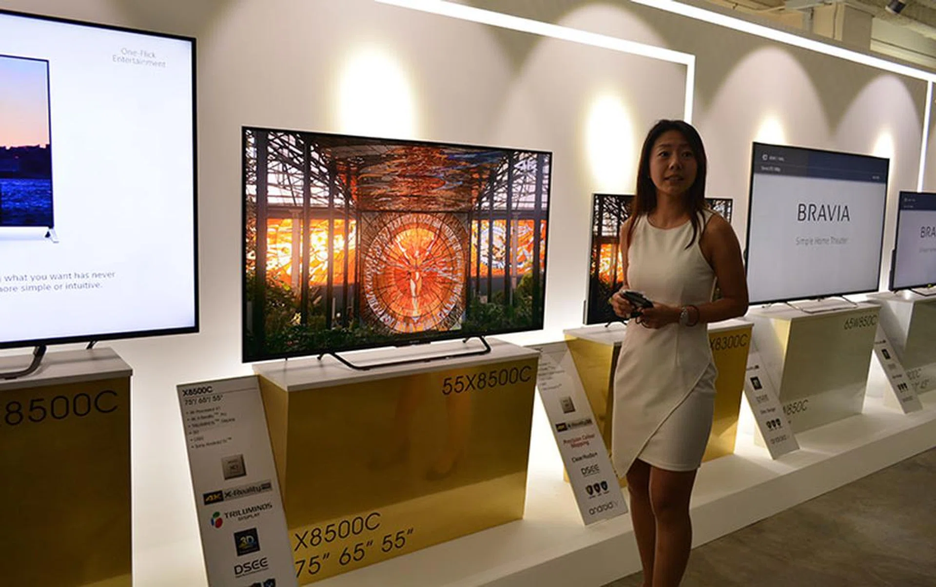 The X8500C and X8300C were also on display to show off the new 4K Processor X1.