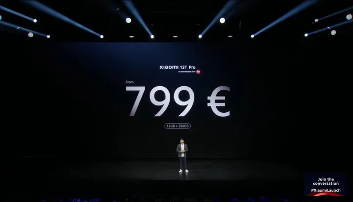 Xiaomi 13T Pro retail price in Europe.
