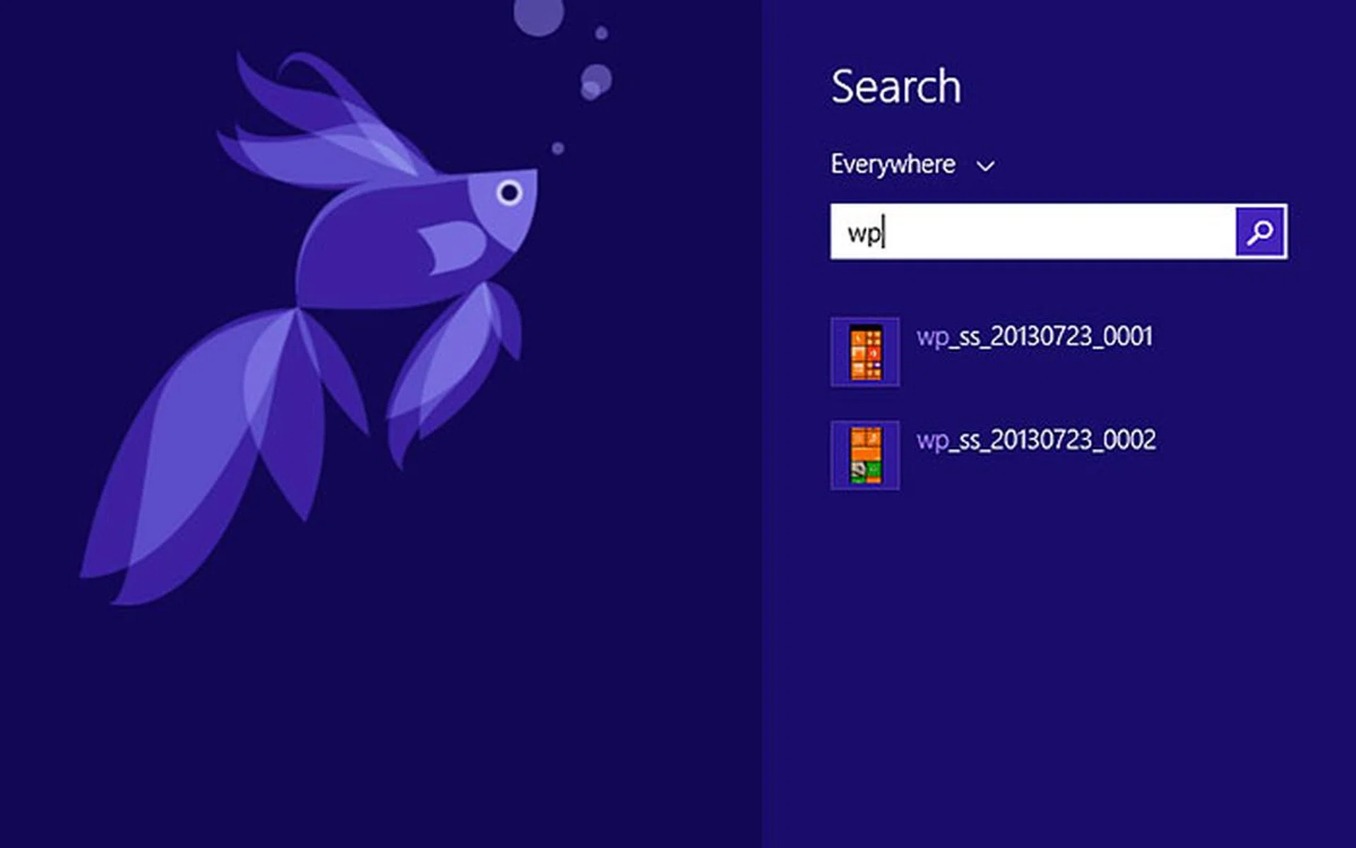 Search in Windows 8.1 will also locate files that are stored on SkyDrive online.
