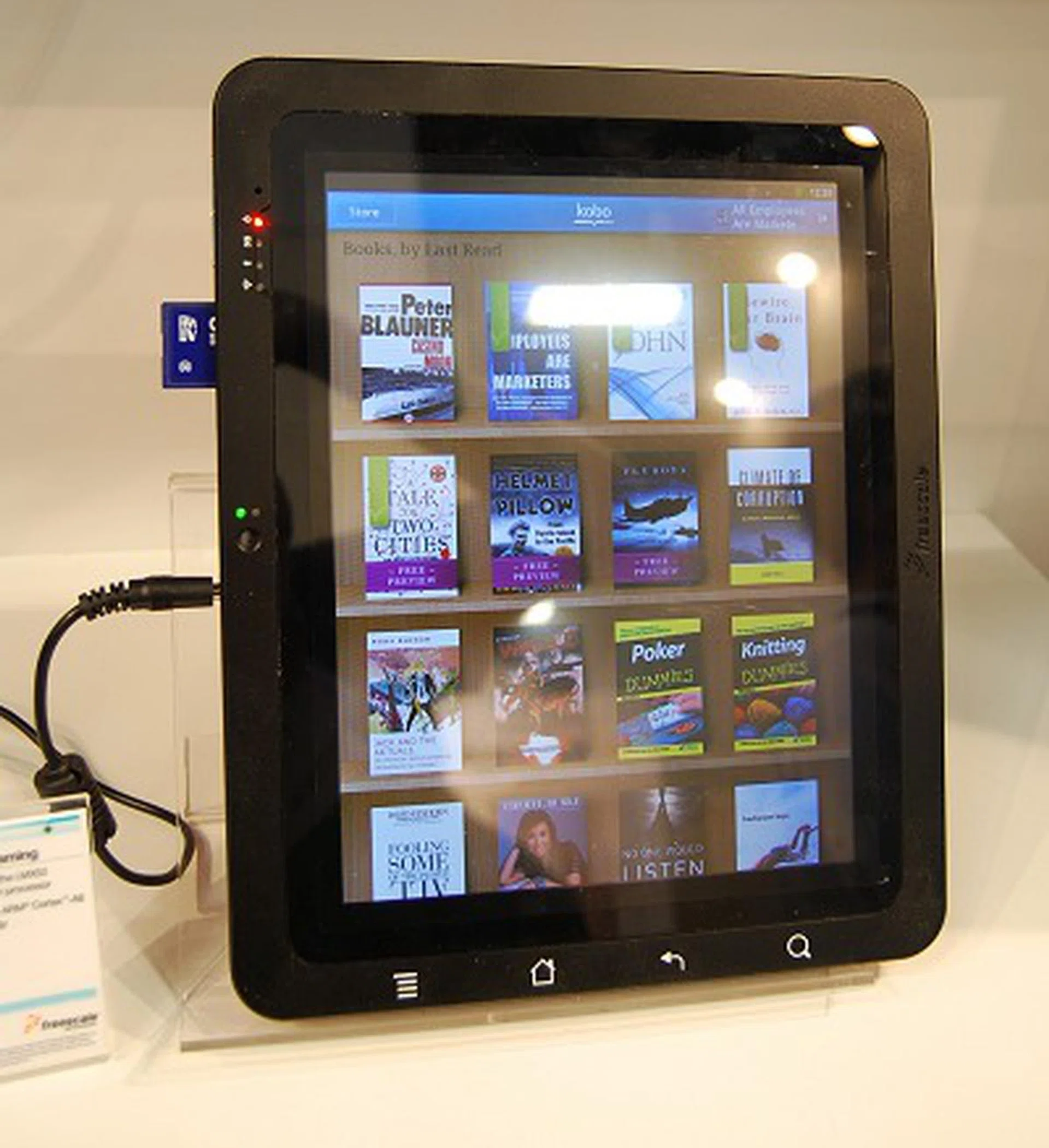 Here's another larger tablet prototype geared for multimedia and gaming and uses the company's i.MX53 application processor, also based on the ARM Cortex A8 core.