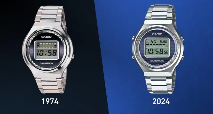 The old Casiotron vs the new Casiotron. (Image source: Casio)