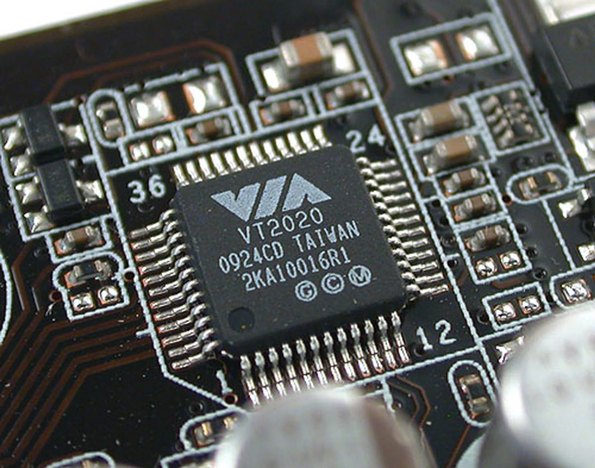 We haven't seen this VIA VT2020 10-channel HD audio CODEC before on other motherboards.