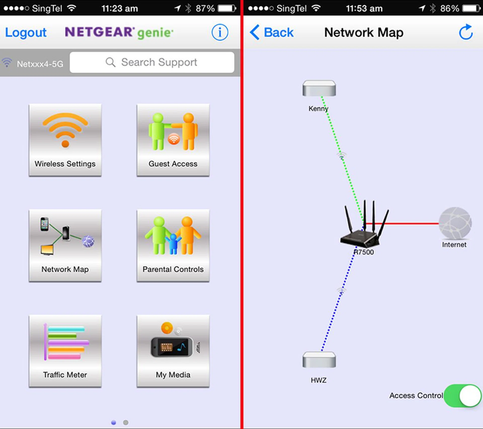 The Genie app is a good way to quickly access and change some settings of the router, but it can't do everything.