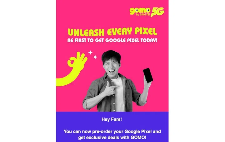 Accepting the GOMO offer will take you to the Singtel website.