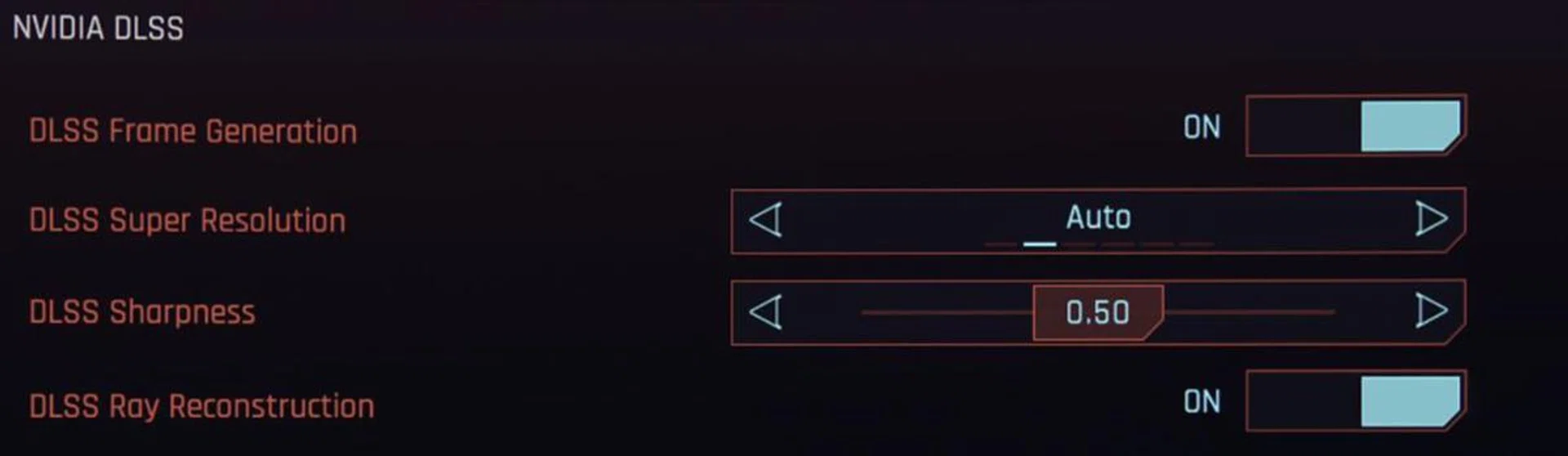 Enabling Super Resolution with the RT Overdrive preset will automatically turn on Ray Reconstruction in Cyberpunk 2077 (after Update 2.0).