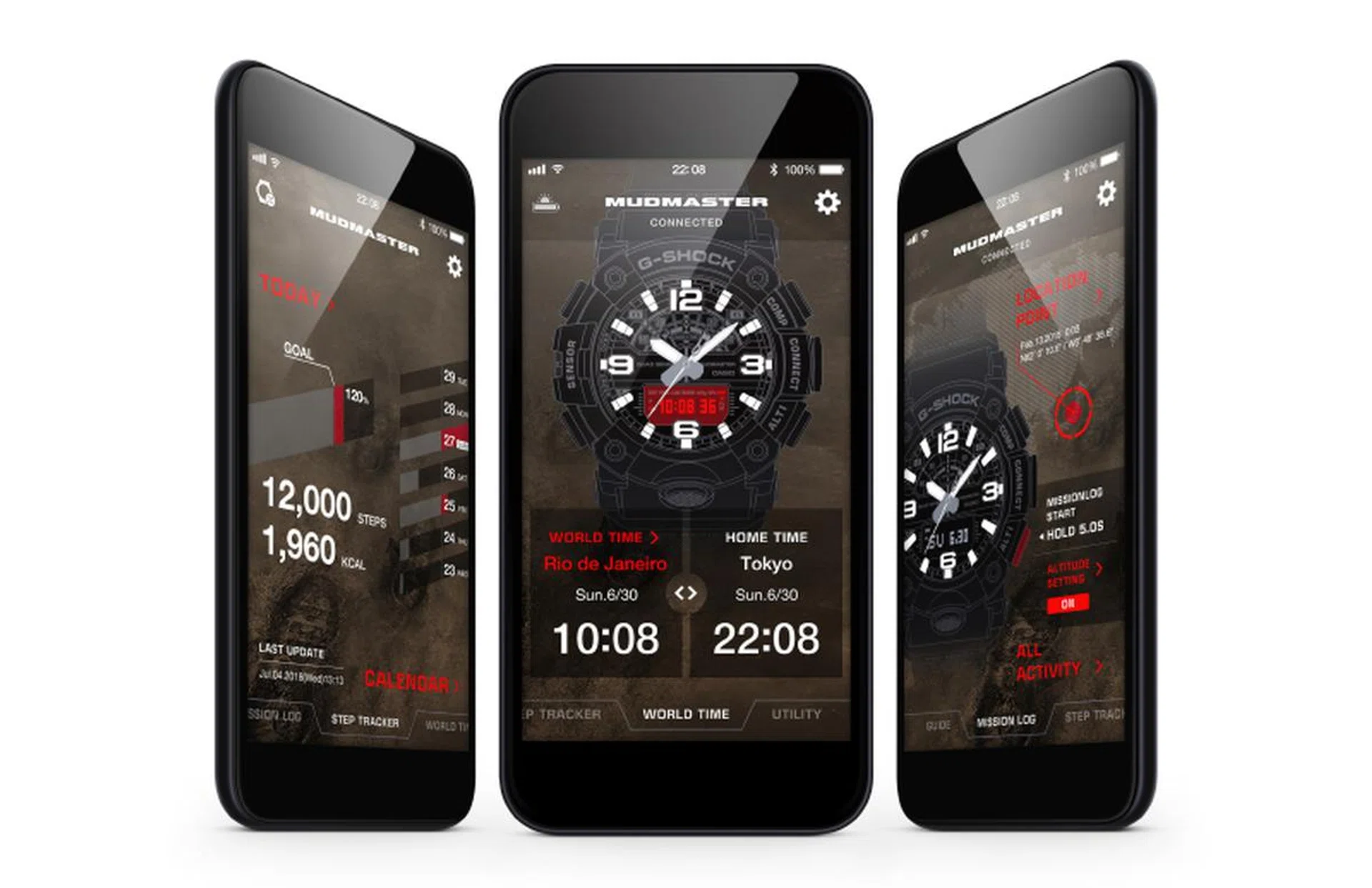 You can manage functions of the app using the G-Shock Connected app. (Image source: Casio)