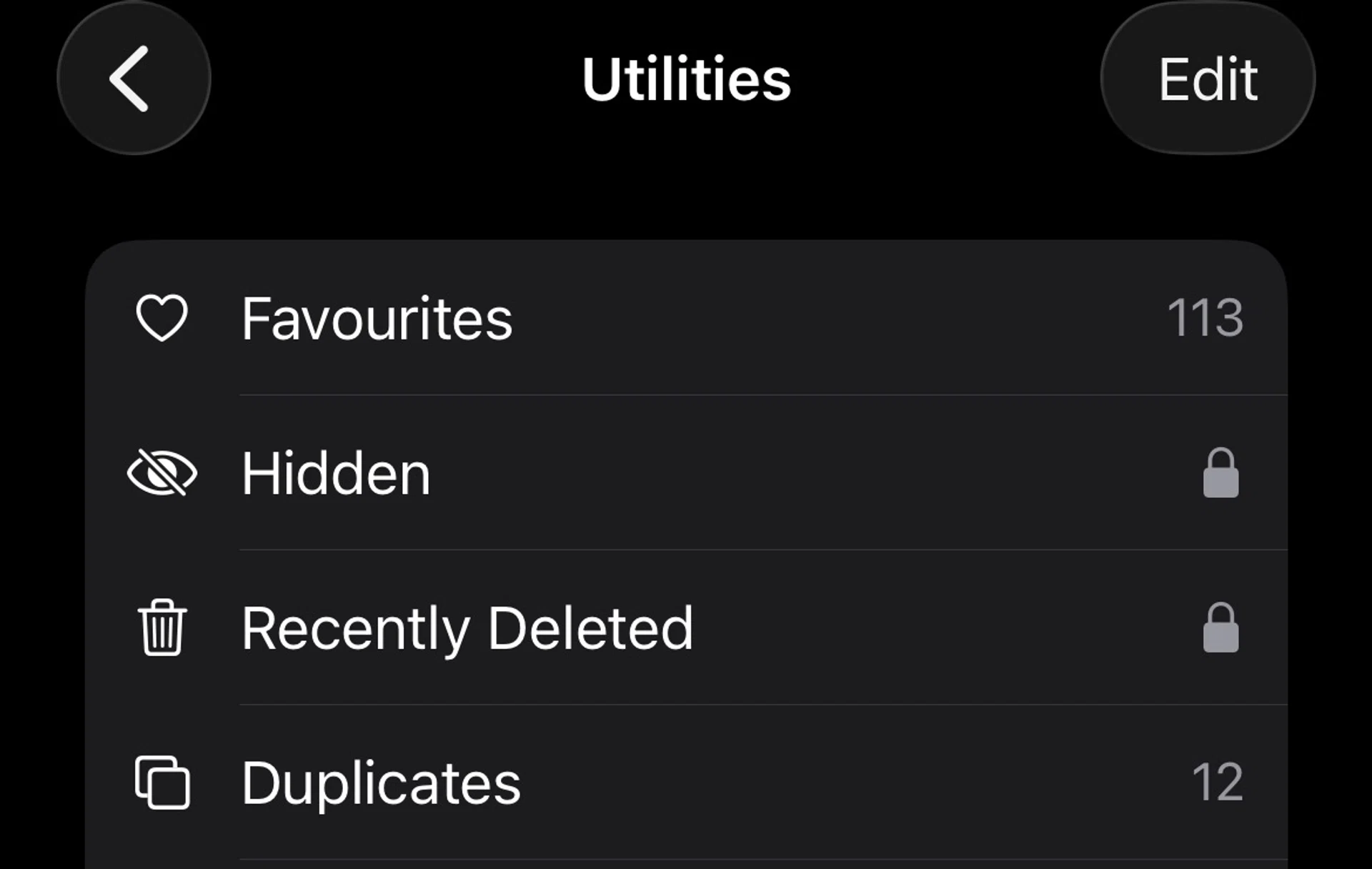 Removing duplicate photos using the duplicates feature on photos app. 