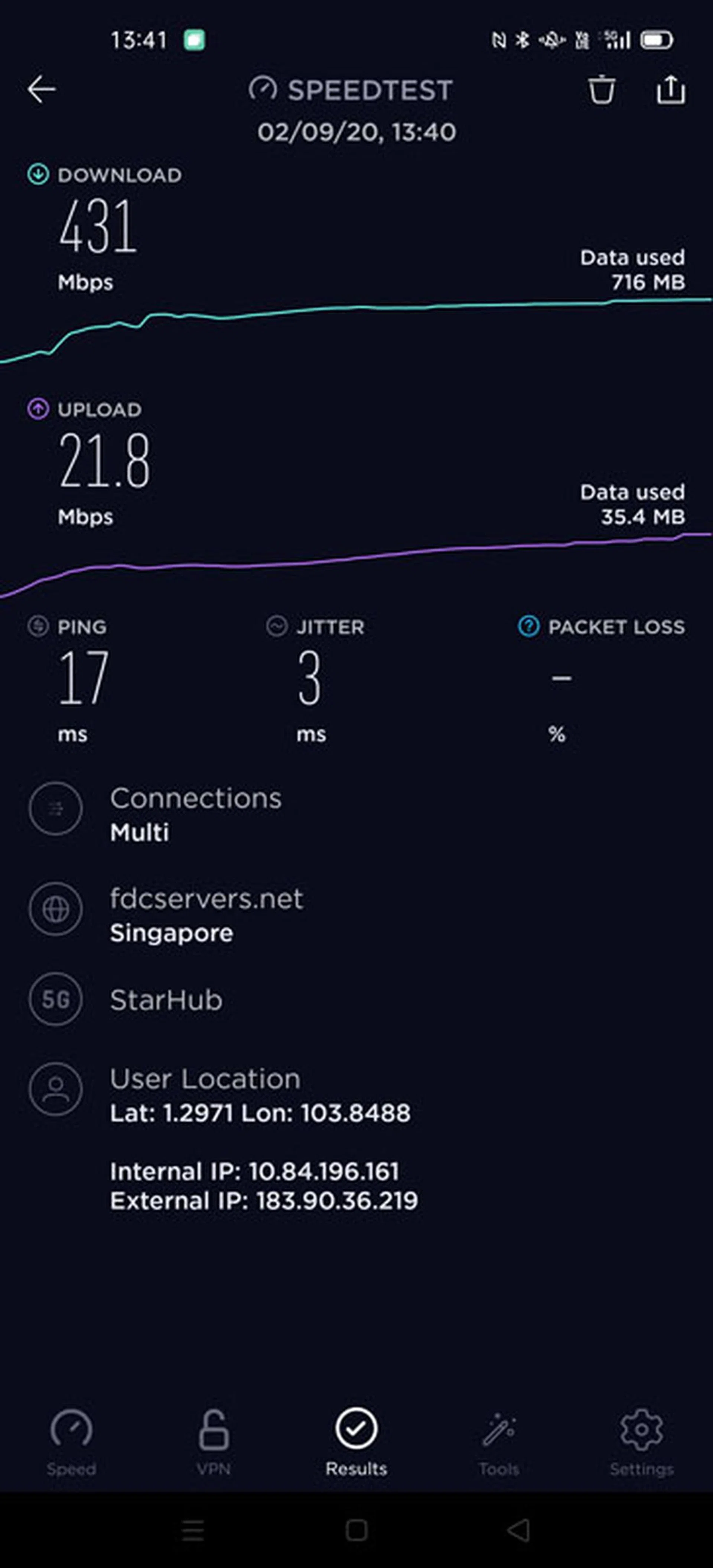 StarHub 5G Test 2
