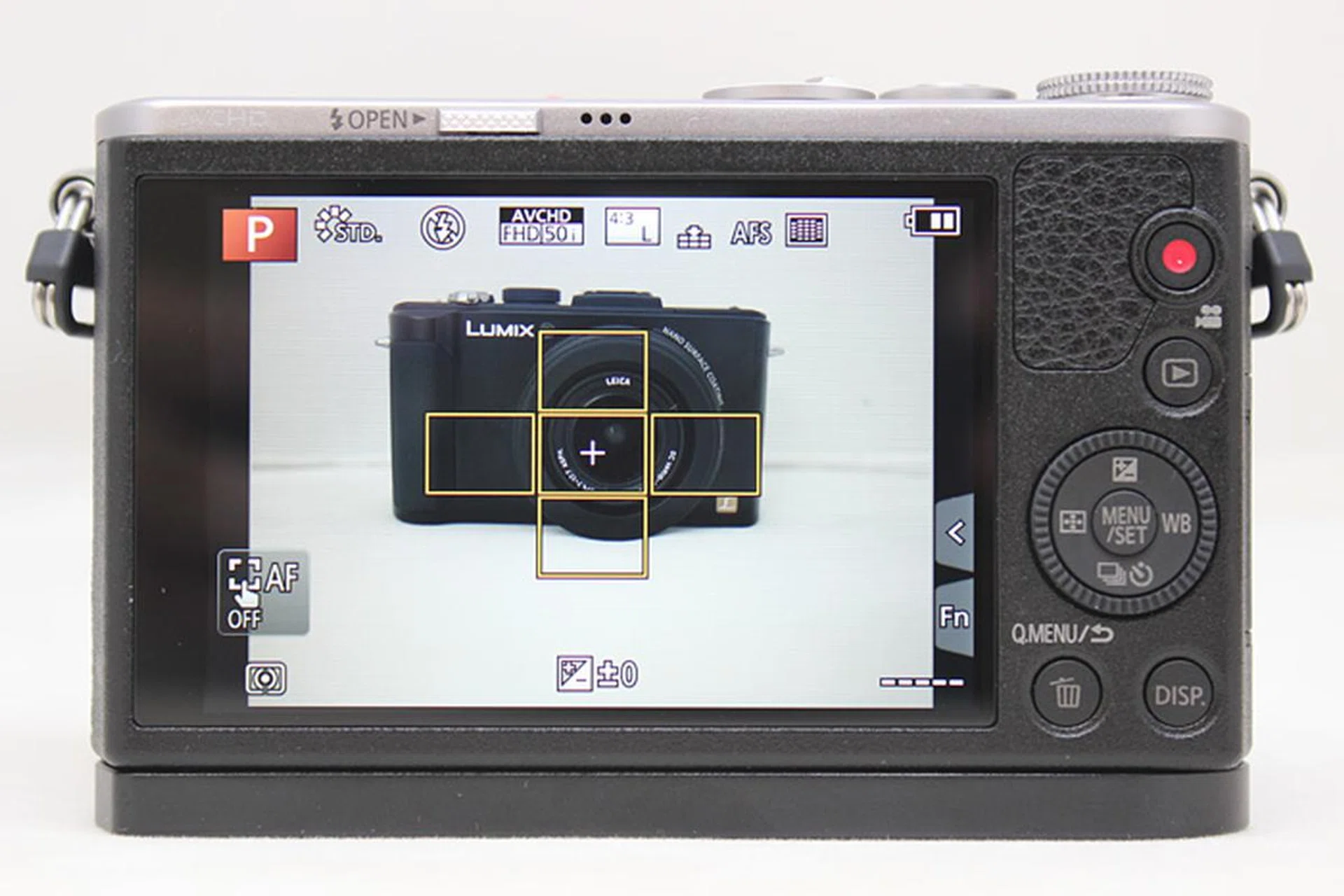 The GM1 comes with an easy to use UI, if you want to adjust autofocus points all you need to do is tap on the screen.