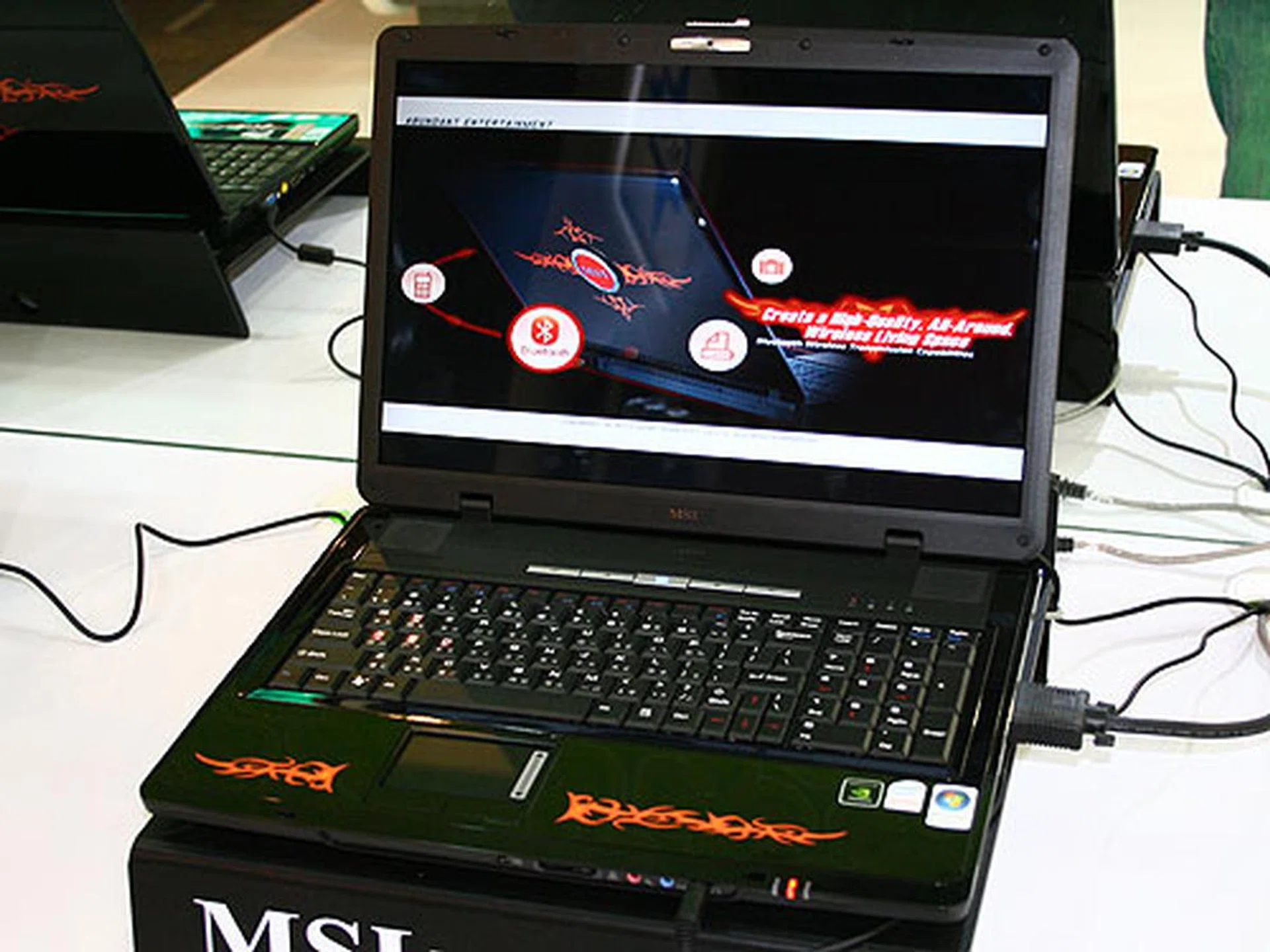  The MSI GX710 is a gaming notebook that features Intel's Centrino Duo technology using the Intel PM965/ICH8-M chipset. For graphics, you'll find an NVIDIA GeForce 8600M GT GPU with up to 512MB memory. This full DirectX 10 supported notebook comes with a large 17-inch wide screen LCD display, 1.3Mpixel embedded webcam, HDMI output, 4.1-channel speakers and an optional TV tuner.  