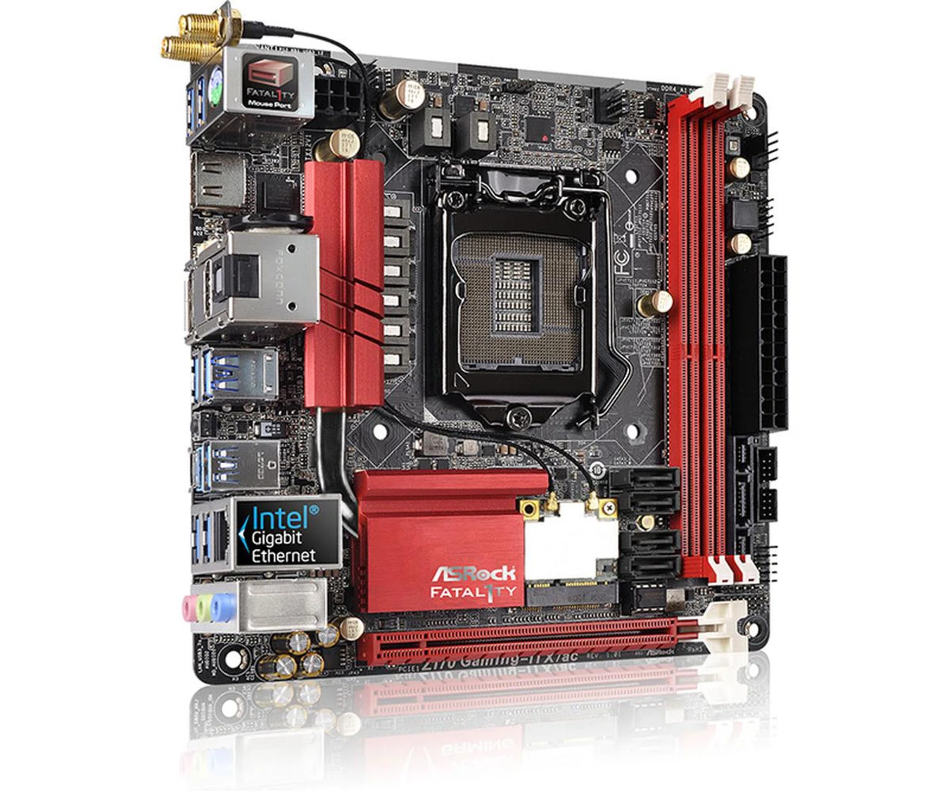 ASRock Fatal1ty Z170 Gaming-ITX/ac. (Image Source: ASRock)