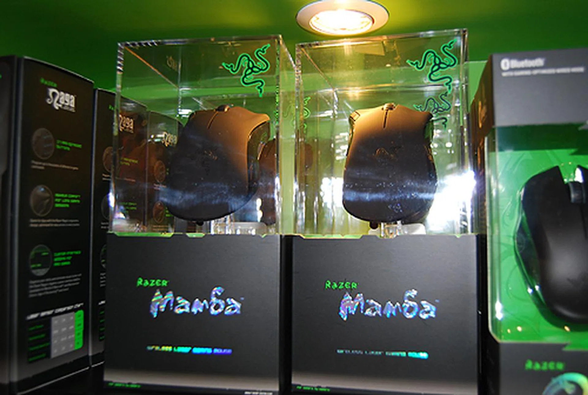 Razer's awesome gaming mice are on offer too. The Mamba is going for $179 at the show.