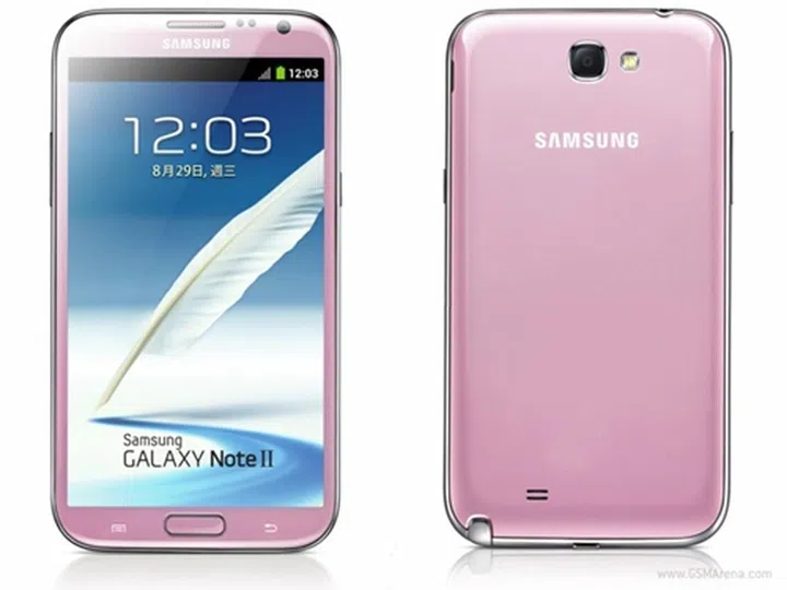 Pink Galaxy Note II Featured on Samsung's Taiwanese Website ...
