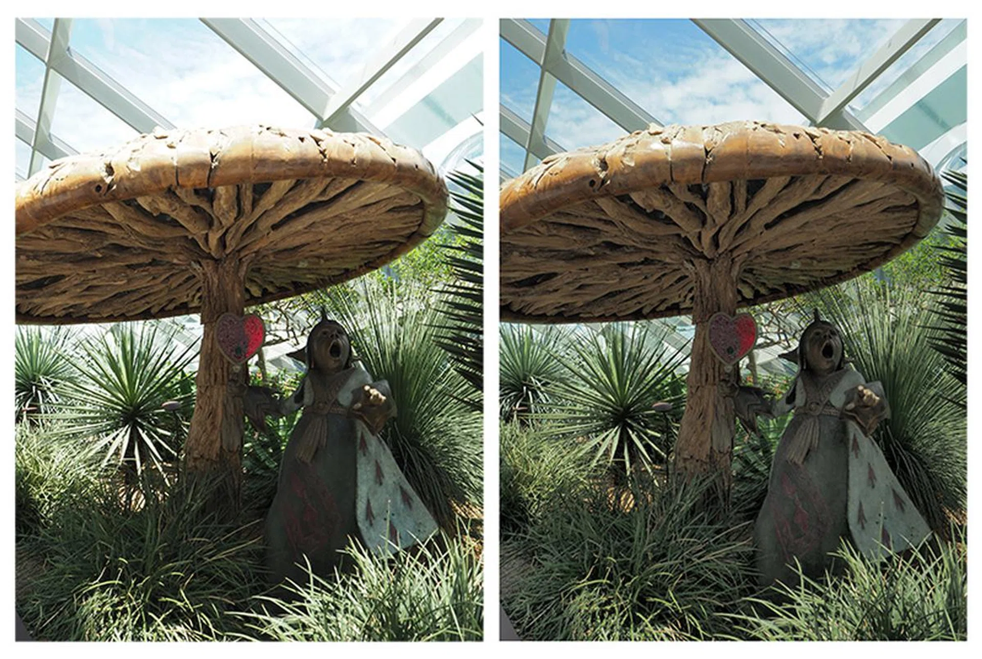 Shot without HDR (left), and with HDR in Advanced Photo mode (right).