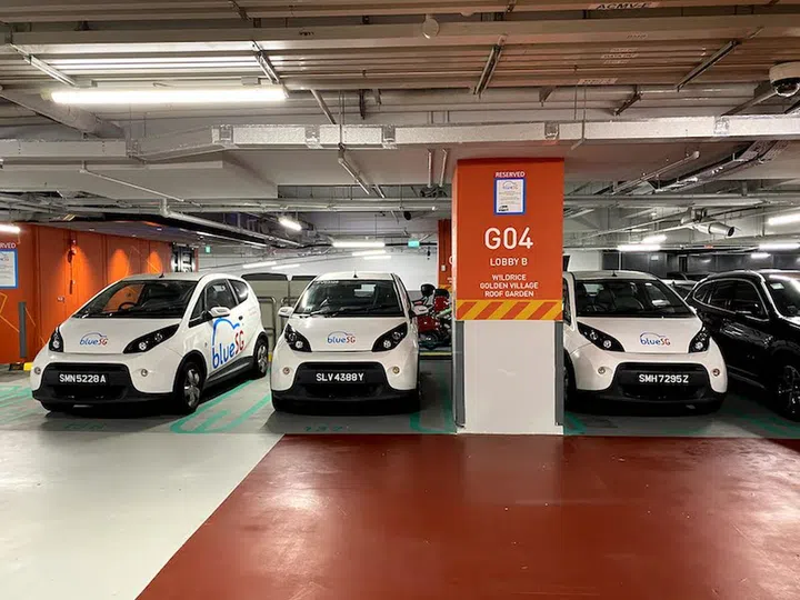 BlueSG cars in Funan