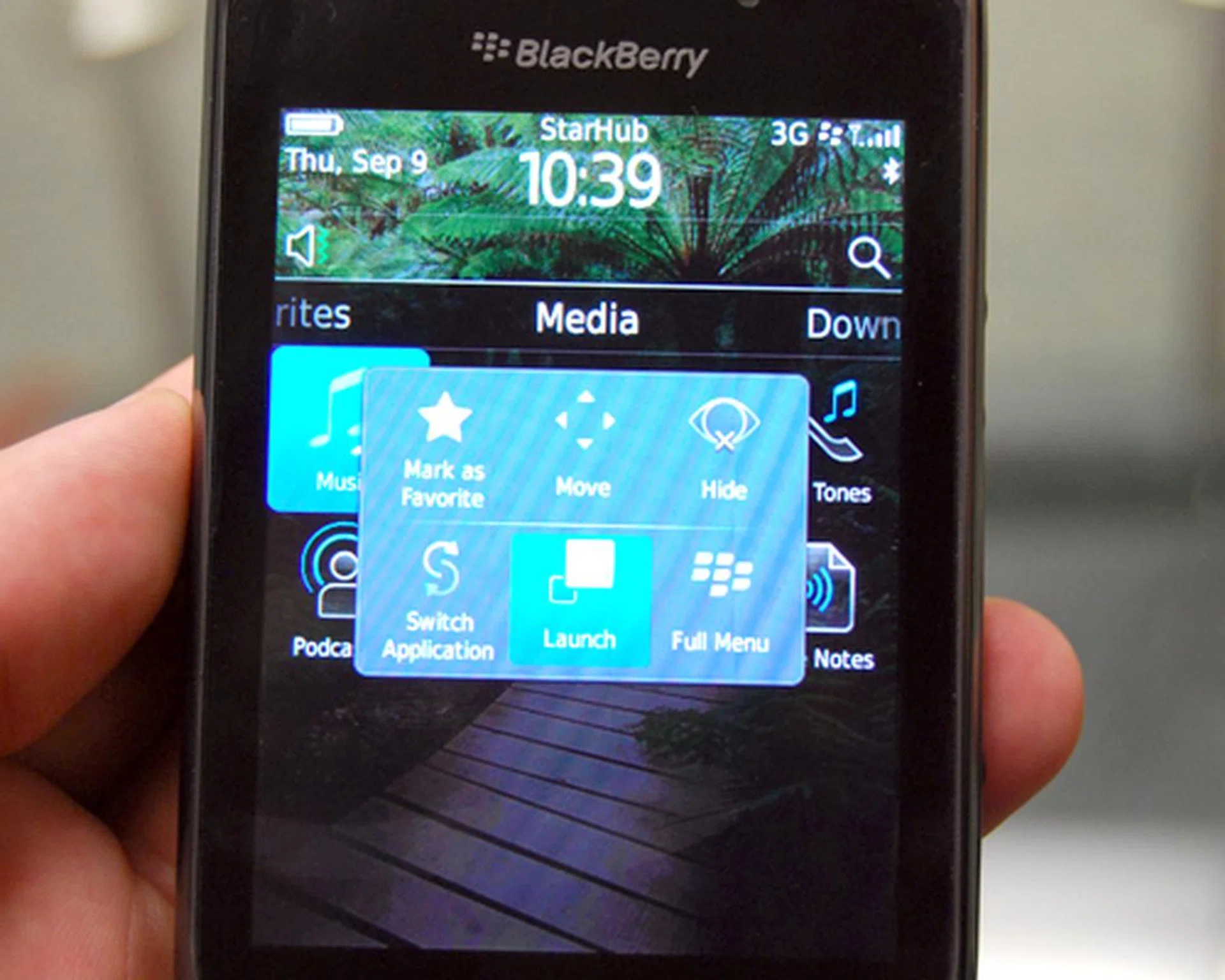 Press and hold to access additional options for each app, such as rearranging the app to a different folder.