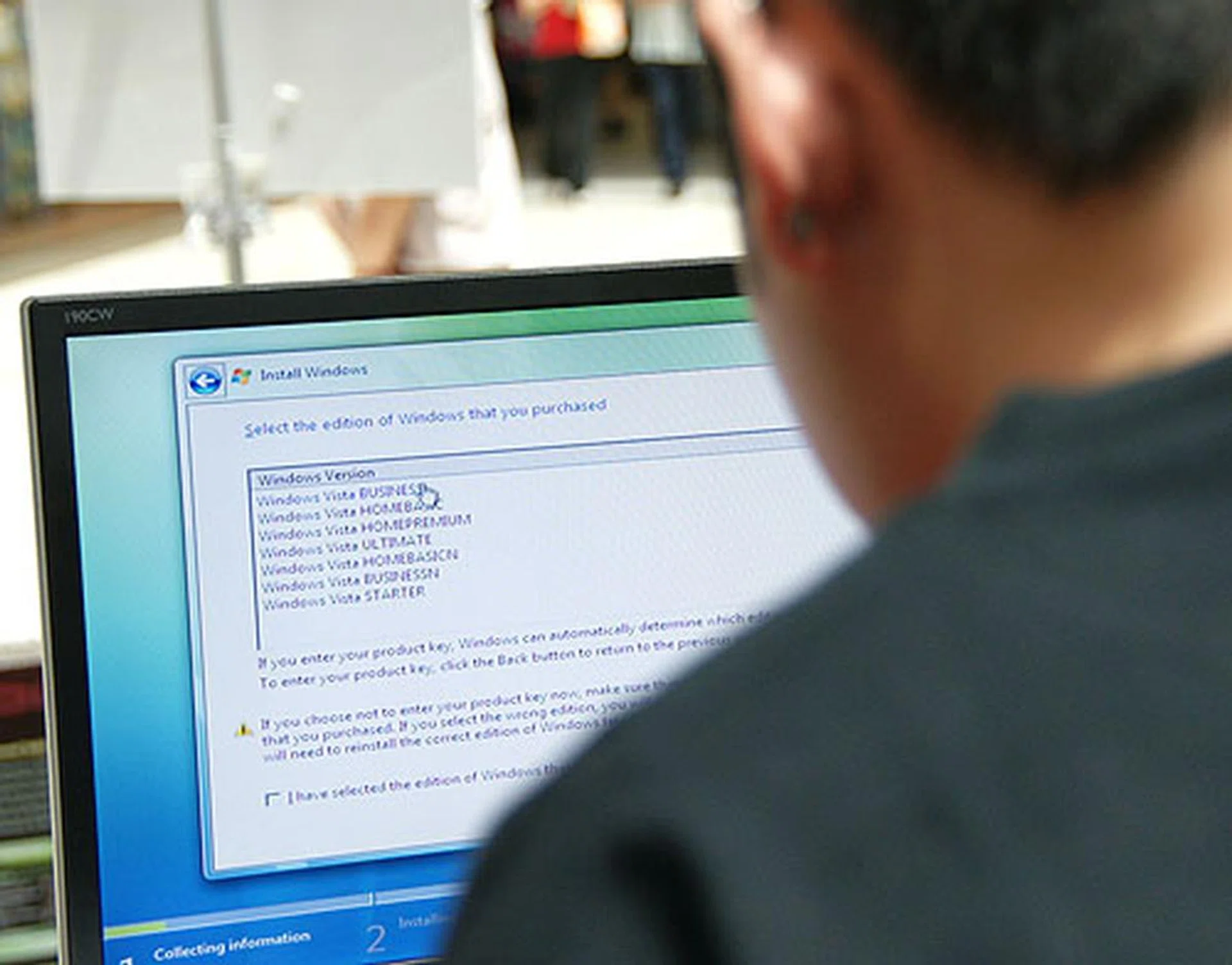  Installing the OS (Windows Vista) was part of this system setup phase.  