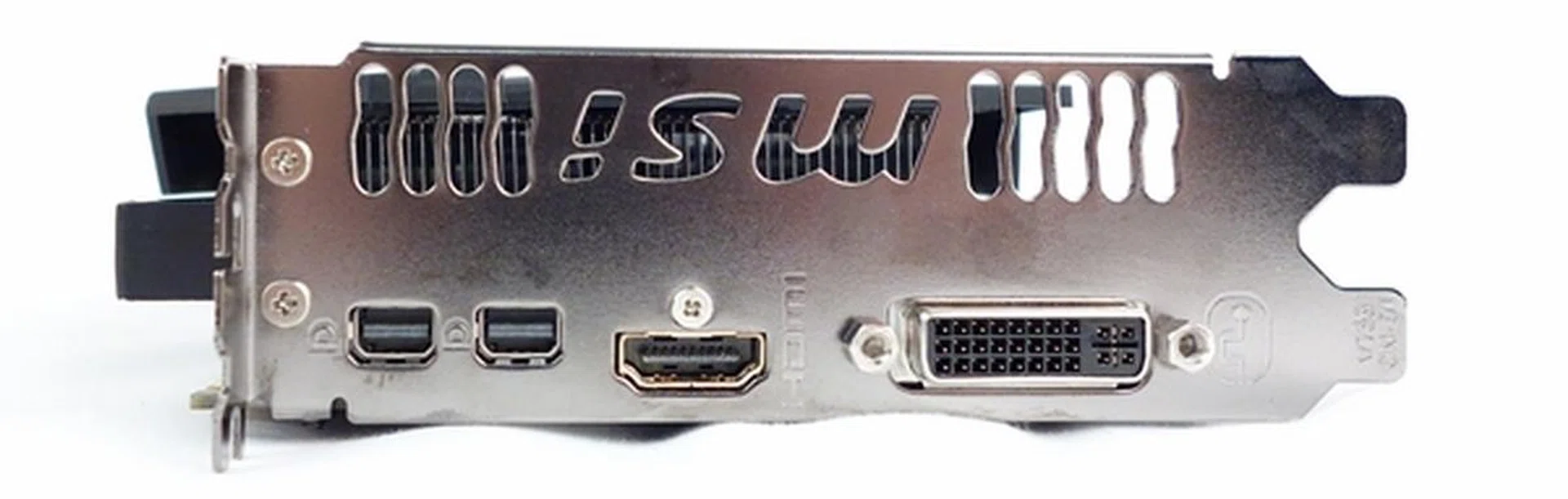 The video ports consists of a pair of mini-DisplayPort ports, one HDMI port, and one dual link DVI-I port, 