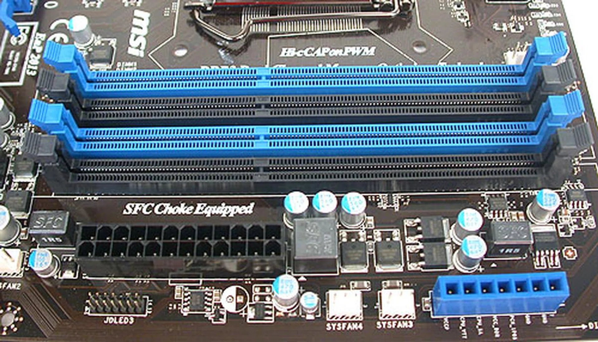 Another sign that the GD65 straddles the mainstream and enthusiast is the fact that next to the ATX power connector, you'll find voltage measuring points for voltmeters, something that only overclockers and enthusiasts will care about.