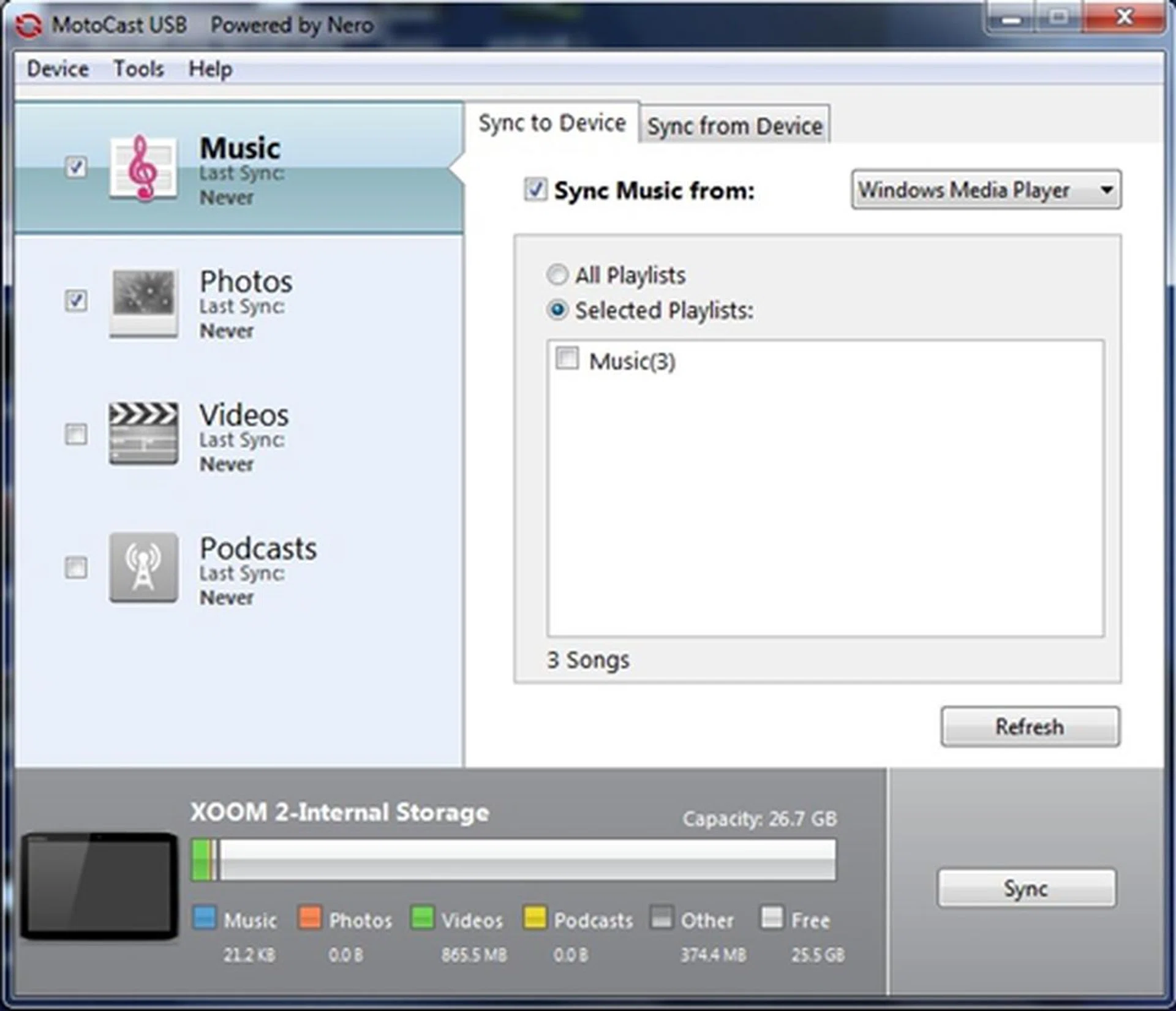 MotoCast is a free app preloaded on the Xoom 2 and Motorola Razr. It gives you a secure access to obtain files stored on your computer. All you need to do is to create a MotoCast ID, install the software on your PC or Mac and access your files. The catch? Your PC or Mac must be online in order to retrieve files from your Xoom 2 or Motorola Razr.
