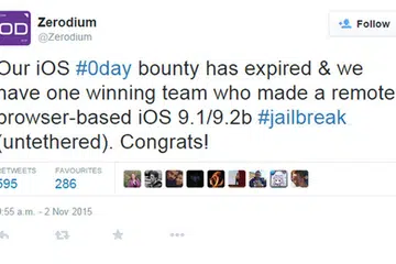 Someone just claimed the million-dollar bounty behind Zerodium's iOS 9 exploit challenge.