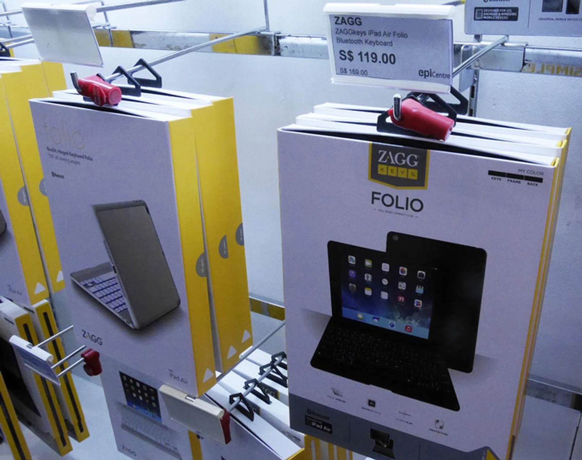 The iPad Air can be a great productivity tool with the free iWork suite of apps, but it can be difficult to type long paragraphs on a touch screen. You can overcome this barrier with a bluetooth keyboard case, such as the ZaggKeys Folio, now going for $119 (U.P: $169).