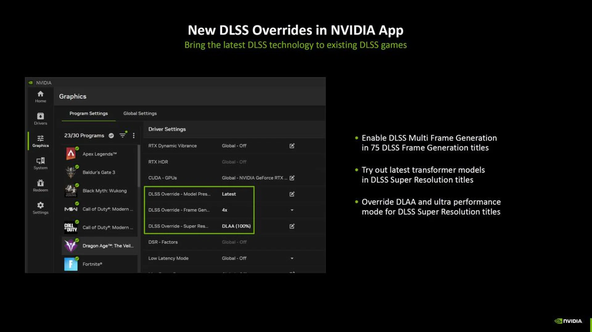 NVIDIA App is suddenly a killer tool for GeForce RTX card owners. (Image: NVIDIA)