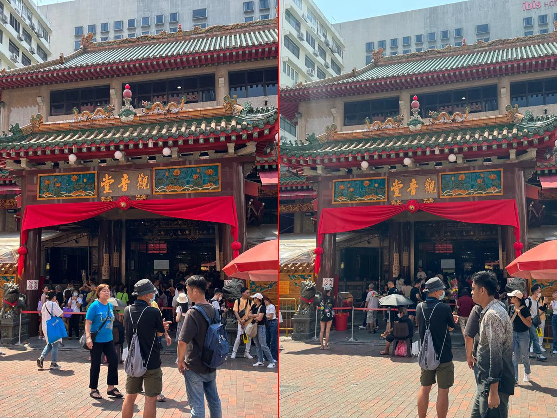 Main camera comparison. 100% crop. iPhone 15 on the left and iPhone 14 Pro Max on the right. (Click to see image in full resolution)