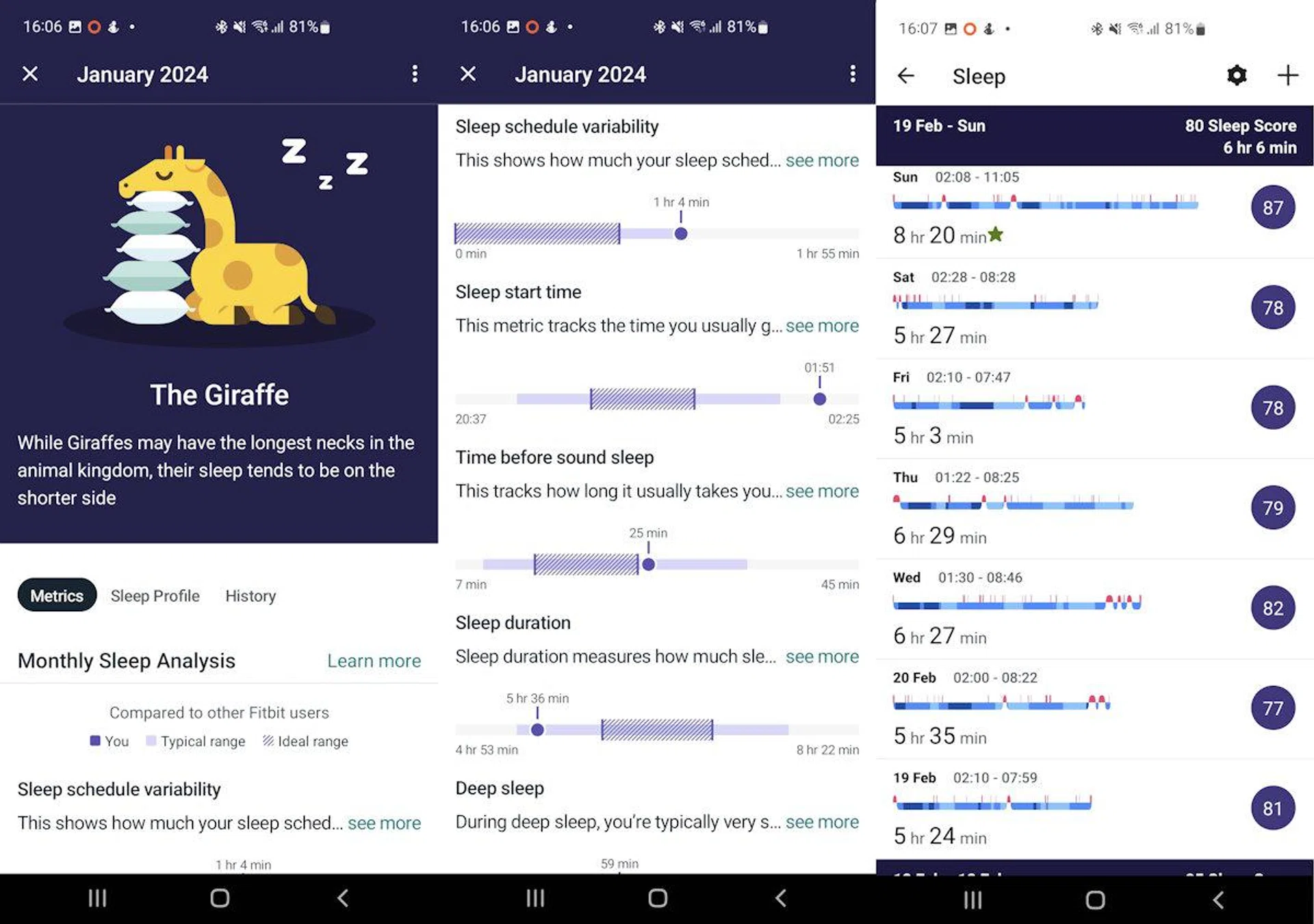 Apparently I'm a Giraffe on Fitbit. I was a Penguin on Samsung Health (check out my Galaxy Watch6 review).