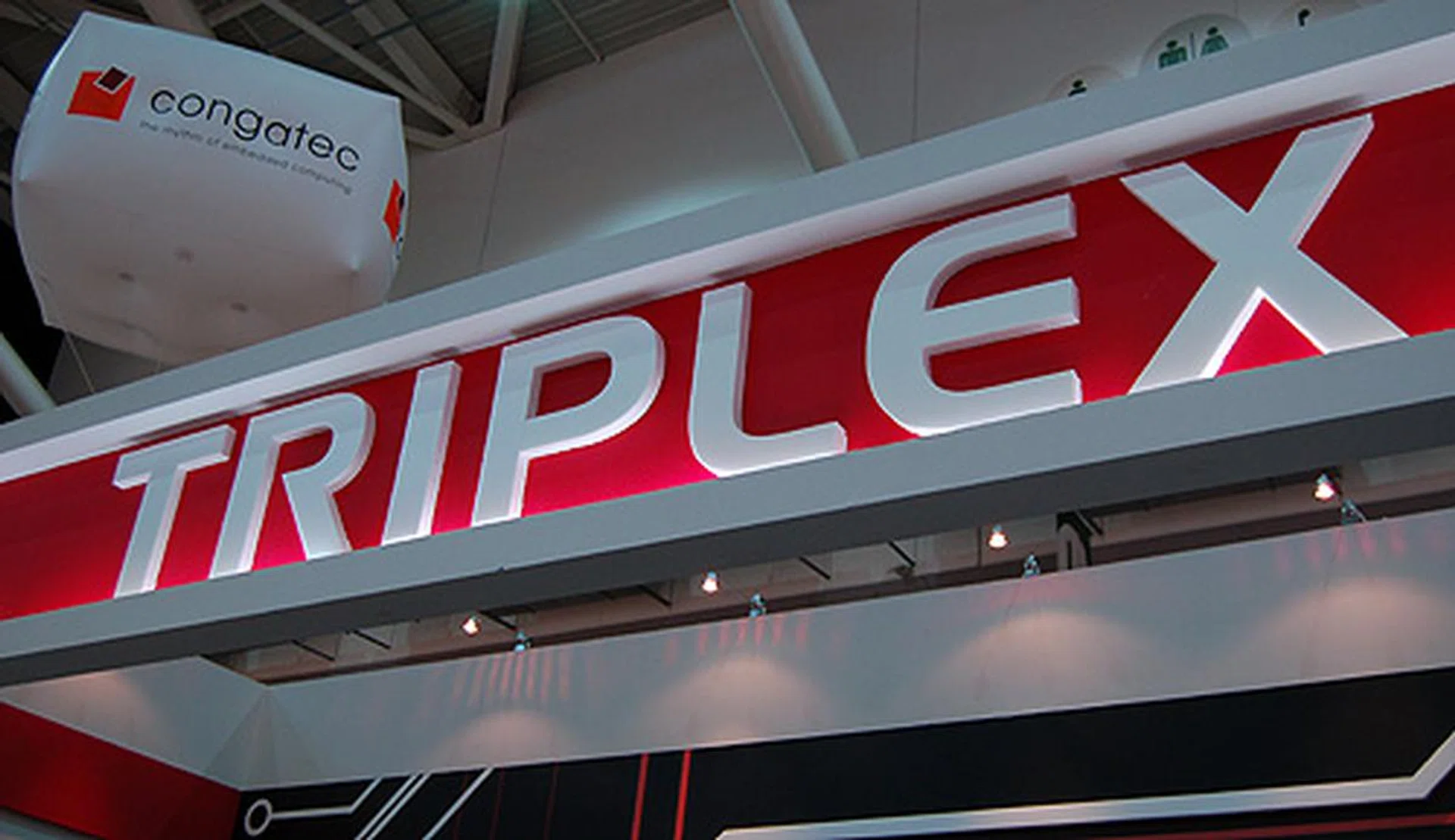 Triplex's booth had some interesting ATI graphics cards.