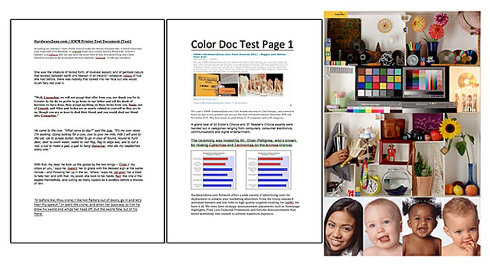 Examples of the documents we use in our tests.