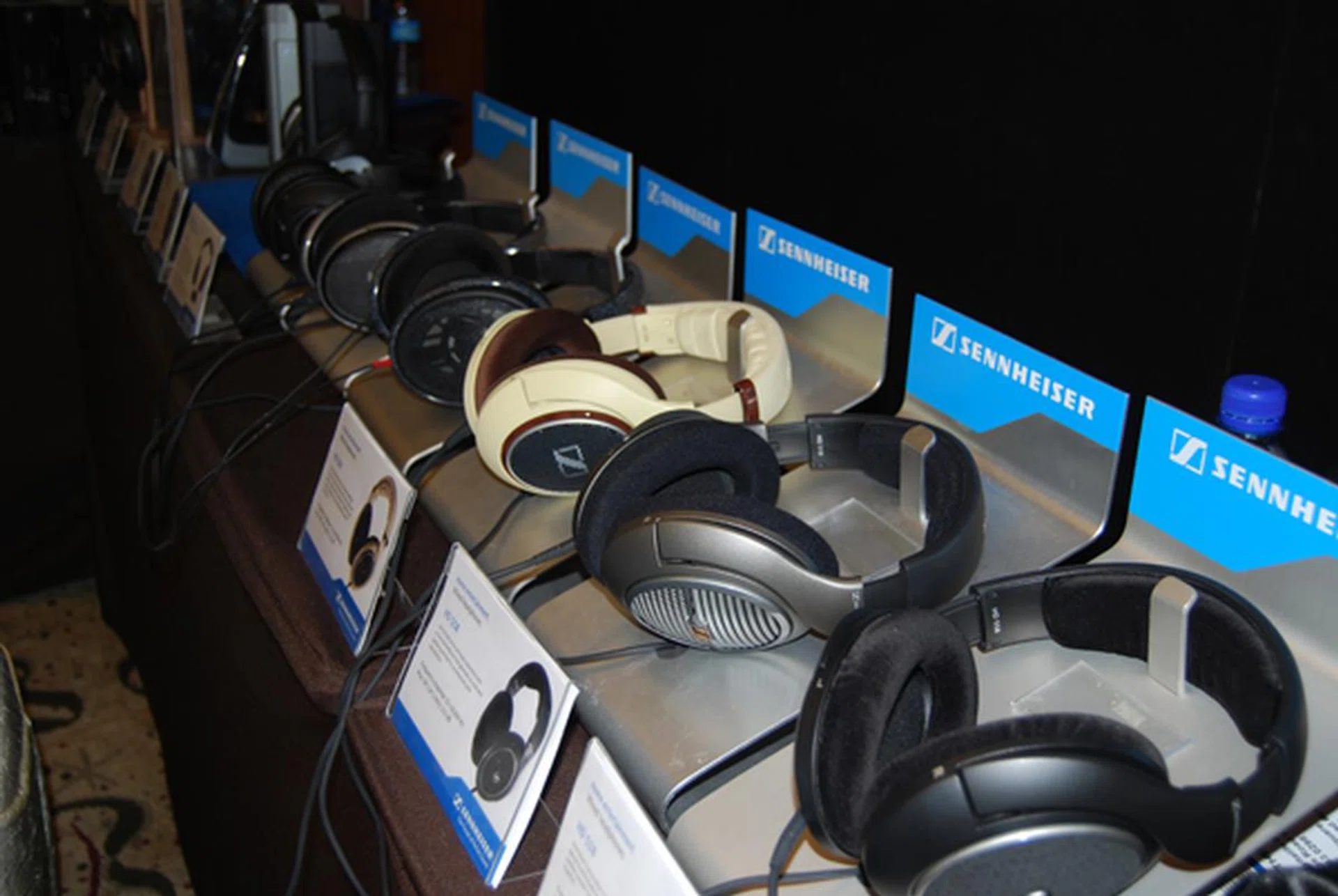 Sennheiser was out in full force displaying almost the entire length and breadth of their headphone ranks.