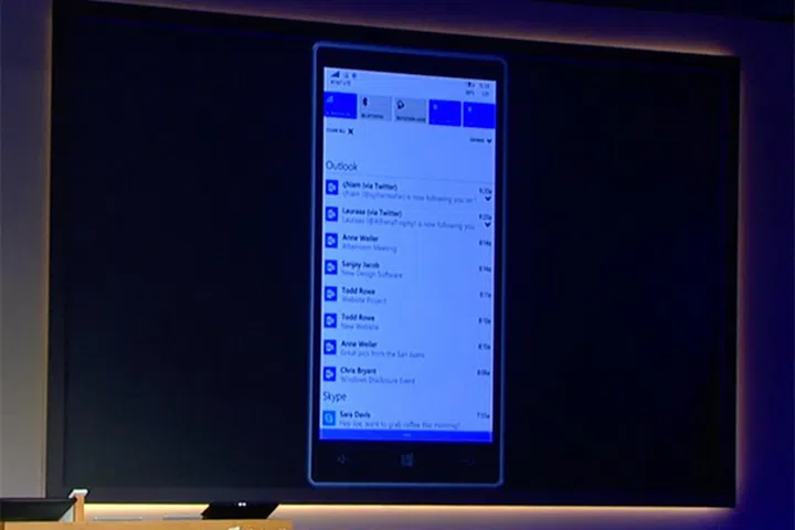 Action Center on Windows 10 syncs across devices.