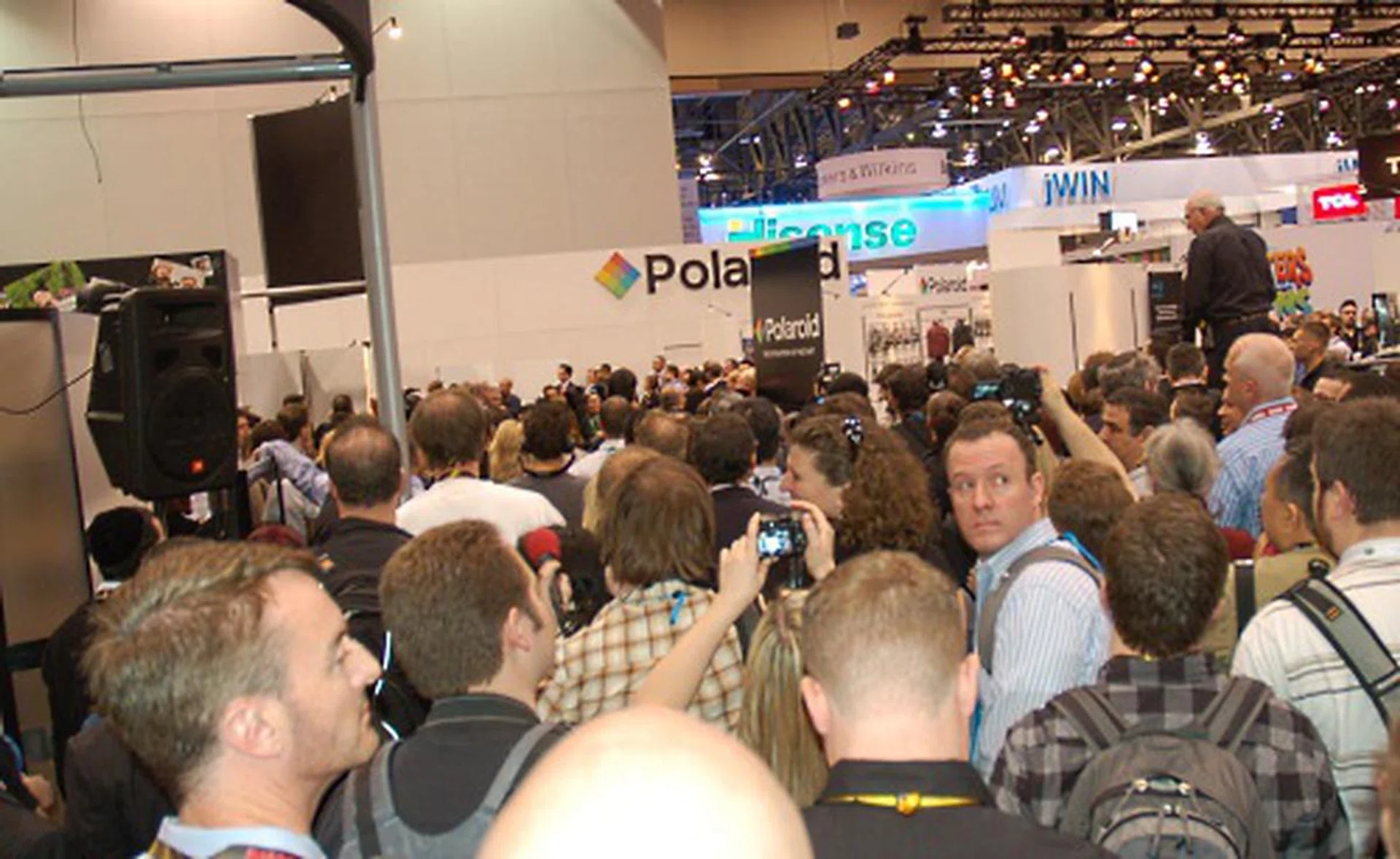 When we arrived, we were initially surprised at the huge crowd gathering at the Polaroid booth.