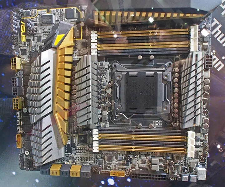 The ASUS Zeus on display at the ASUS exhibition booth at Computex 2012.