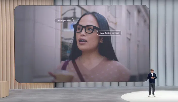 Android XR smart glasses prototype. Photo: Google.