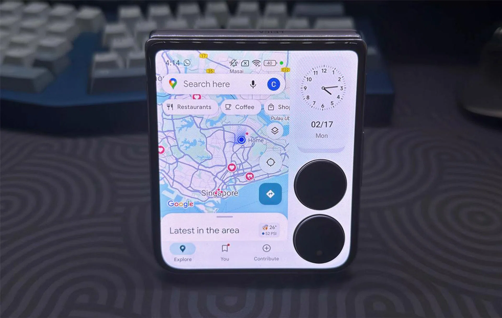 I can actually see what is on the map for Google Maps. Photo: HWZ.
