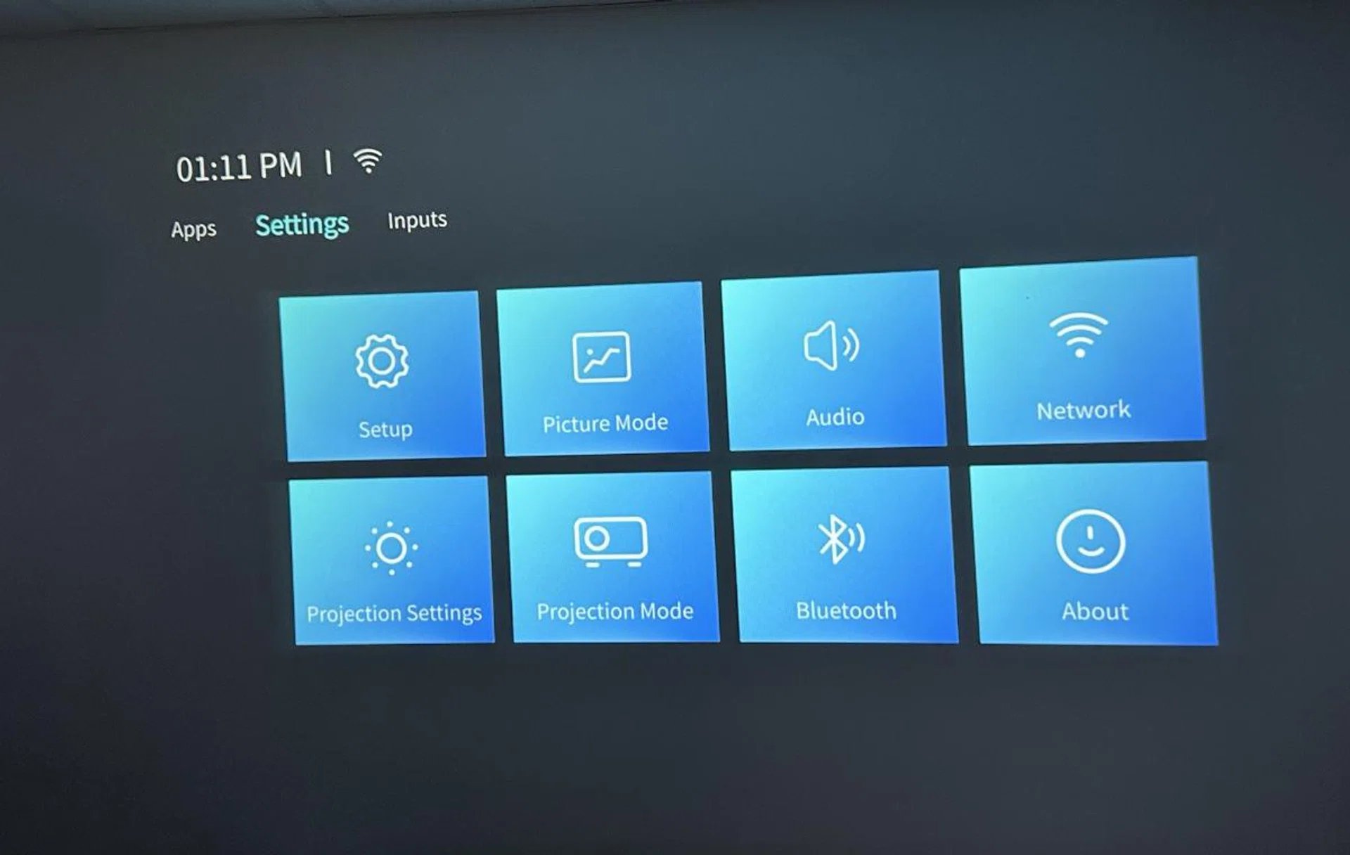The commands you can access via the remote. 