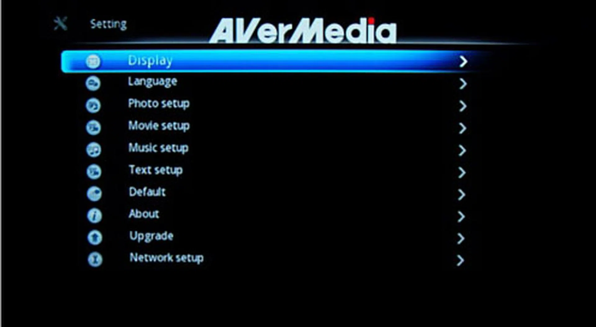 The Settings menu for the player does offer a bit more than what you'd expect from a budget player.