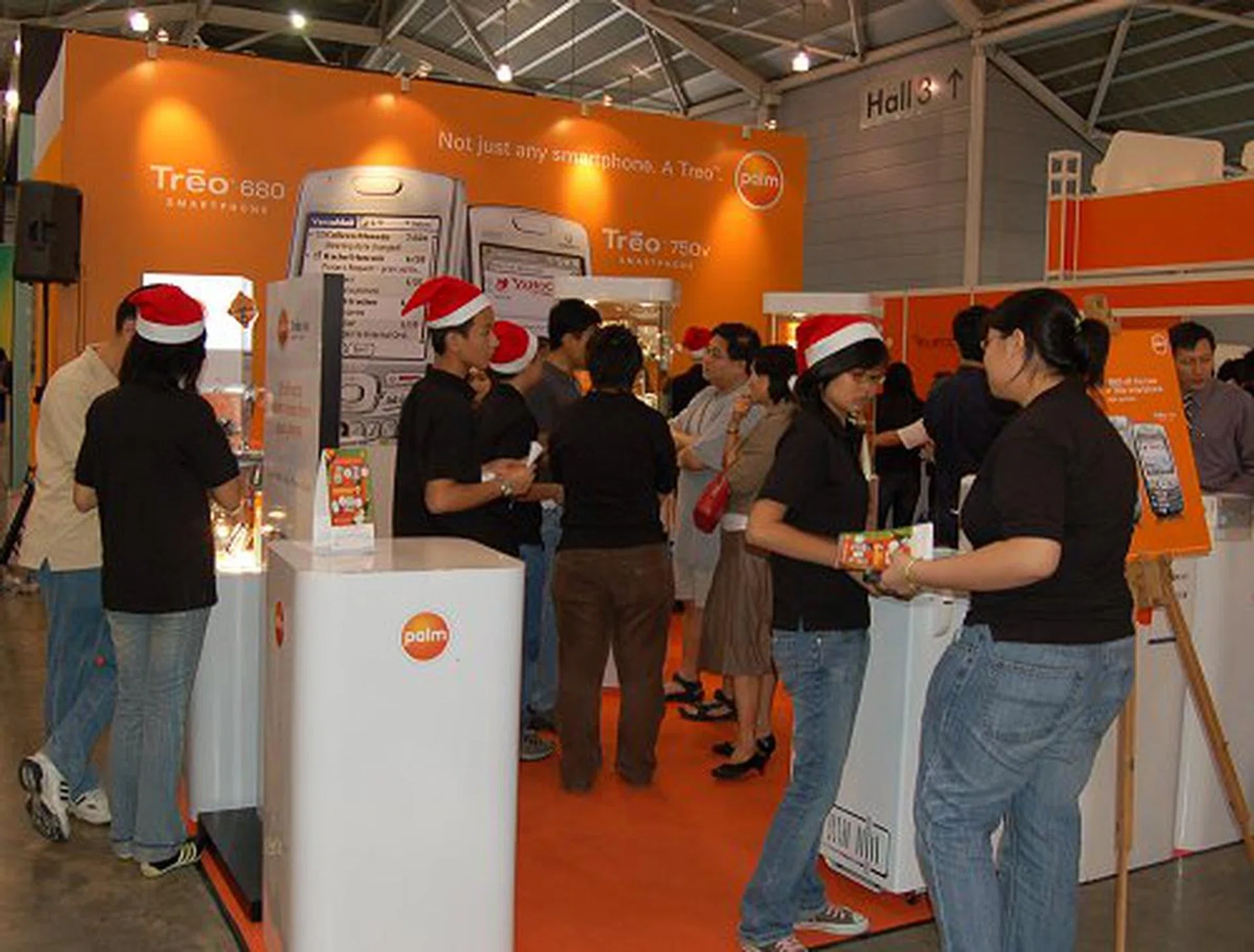 Palm's booth had quite a bit of commotion going on because ...