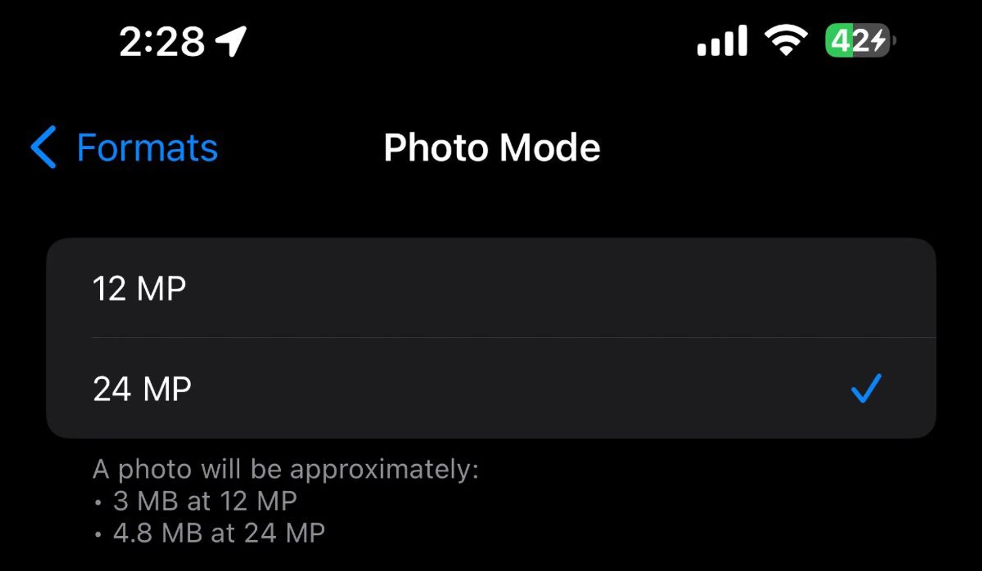A trade-off of using 24MP is slightly larger file sizes. But the trade-off is worth it.