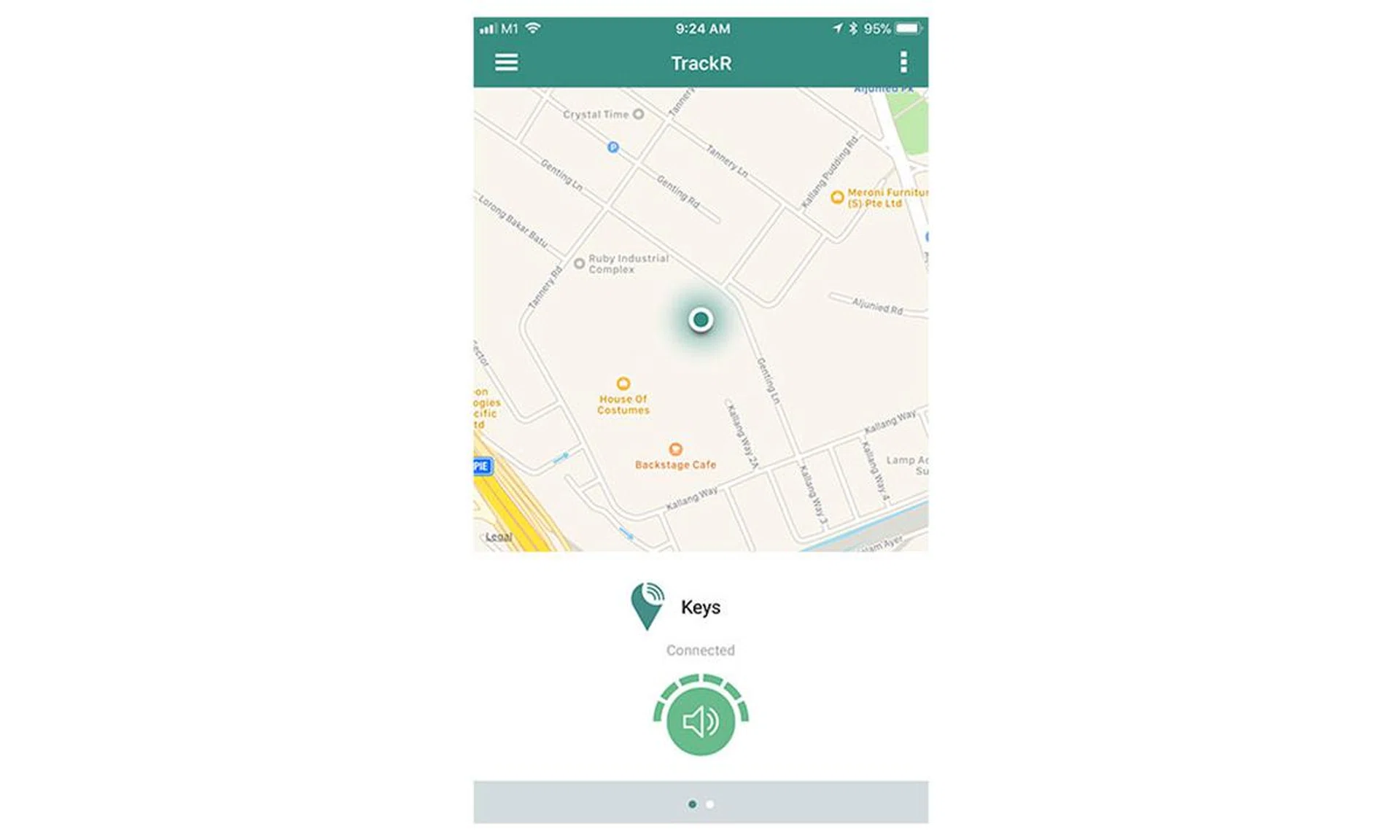 The green bars surrounding the ringer icon show you when you’re getting closer or further away from the Pixel, the more bars the closer you are, the fewer bars the further away. You can tap on the ringer icon to make the Pixel start ringing.